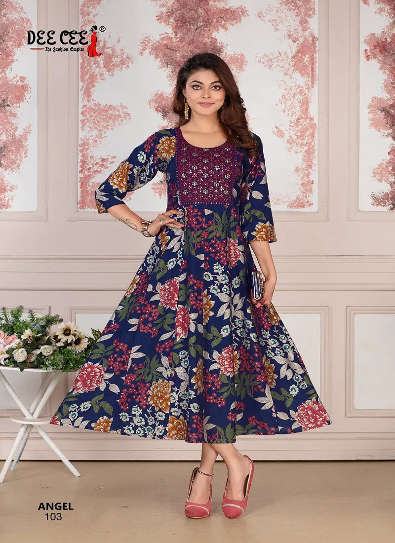 Deecee Angel Printed Anarkali Styled Kurtis Collection